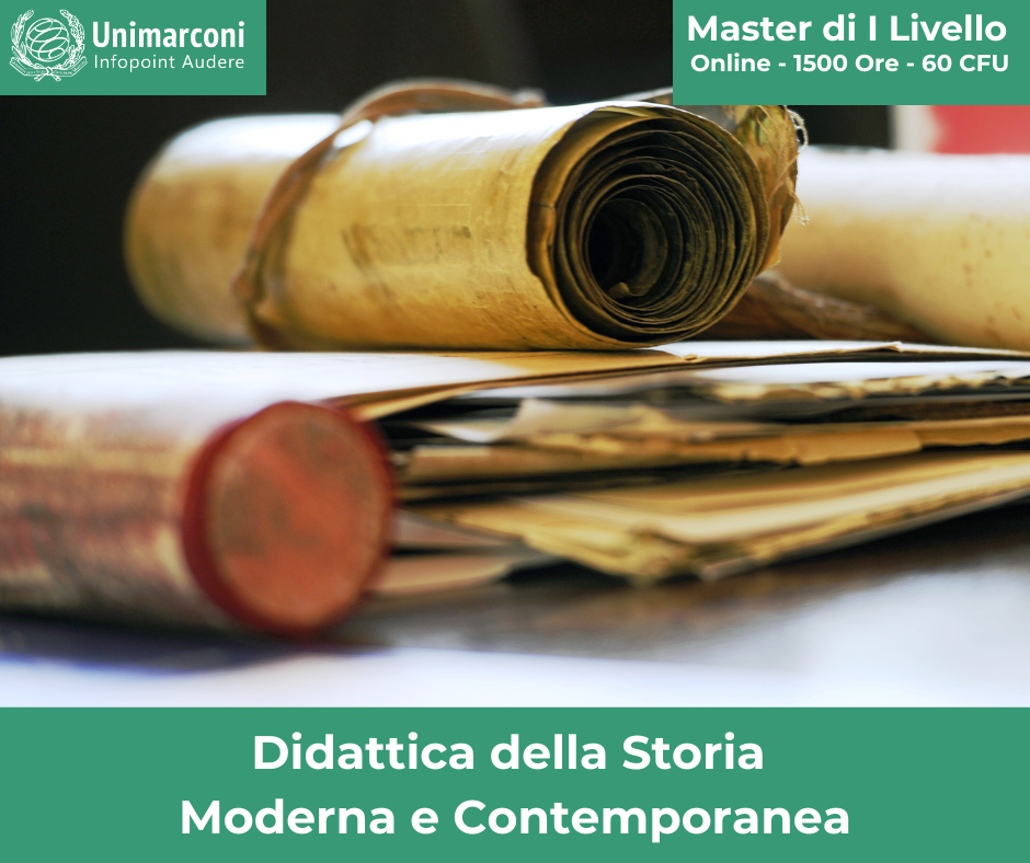 master scuola unimarconi didattica della storia moderna e contemporanea