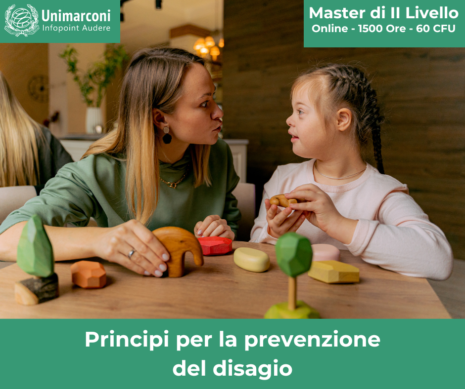 master scuola unimarconi principi per la prevenzione del disagio
