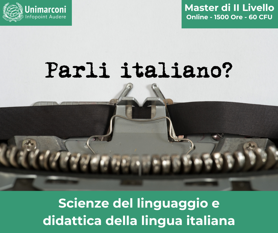 master scuola unimarconi scienze del linguaggio e didattica della lingua italiana