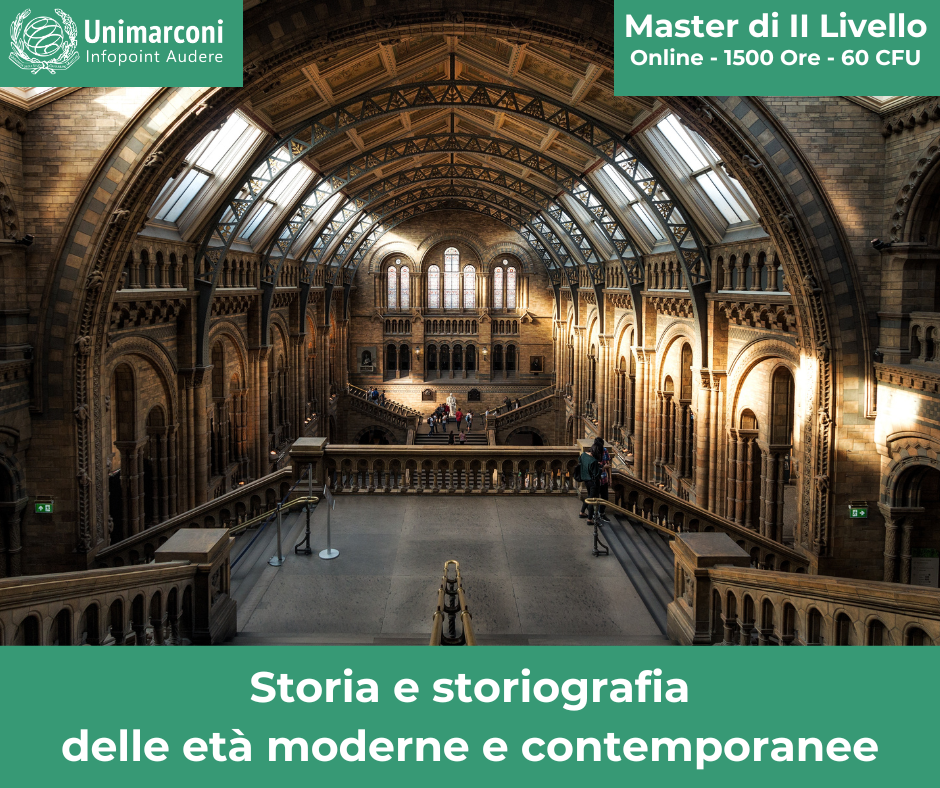 master scuola unimarconi storia e storiografia delle età moderne e contemporanee