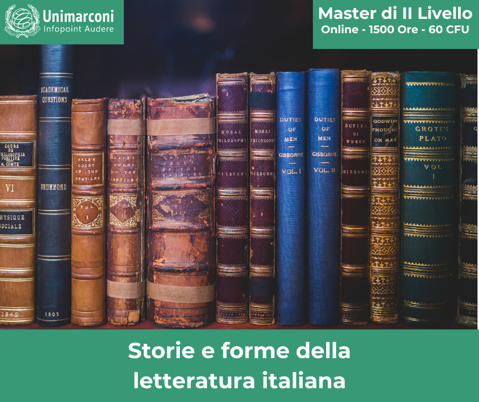master scuola unimarconi storie e forme della letteratura italiana